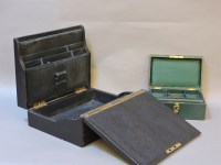 Lot 446 - A late 19th century leather correspondence box