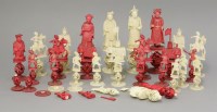 Lot 263 - A Canton ivory Chess Set