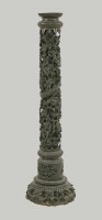 Lot 285 - A tall hardwood Column and Stand