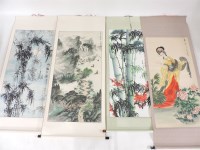Lot 178 - Six hanging scrolls and a hand scroll