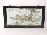 Lot 329 - A famille rose ceramic panel