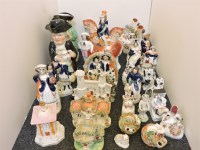 Lot 284 - 19th century Staffordshire Toby jugs