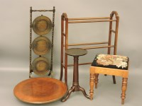 Lot 482 - A George III and later altered mahogany kettle stand