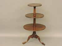 Lot 576 - A George III mahogany three tier dumbwaiter