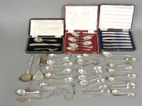 Lot 222 - A set of six silver butter knives