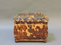 Lot 317 - A George III tortoiseshell tea caddy