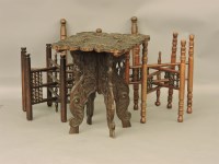 Lot 391B - A 19th century carved wood table