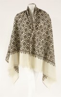 Lot 117 - A cream wool shawl