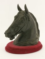 Lot 133 - A bronze box in the form of a horse's head
