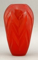 Lot 155 - A Legras red glass vase