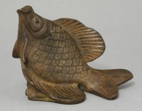 Lot 188 - A bronze fish