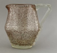 Lot 191 - A heavy mottled glass jug
