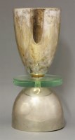 Lot 193 - An Italian chrome and glass table lamp