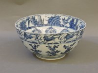 Lot 239 - A 20th century Chinese blue and white bowl