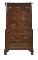 Lot 352 - A George III mahogany chest on chest