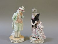 Lot 180 - A pair of Continental porcelain figures of a shy couple