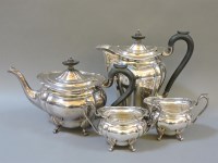 Lot 158 - A four piece silver tea service