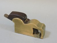 Lot 169 - A steel soled brass bullnose plane