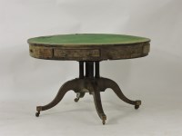 Lot 683 - A Regency period circular mahogany drum library table