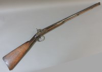 Lot 37 - A double barrel percussion shotgun