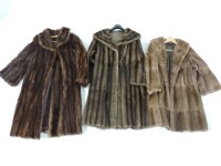 Lot 334 - Three fur coats