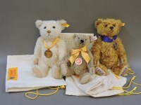 Lot 175 - Three modern Steiff mohair teddy bears