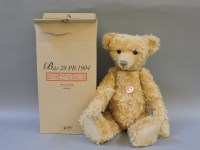 Lot 178 - A large modern Steiff cream mohair teddy bear