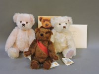 Lot 179 - Three modern Steiff mohair teddy bears