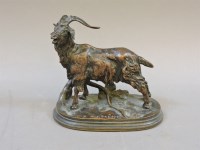 Lot 170 - A small bronze goat