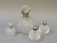 Lot 168 - A cut glass scent bottle and stopper