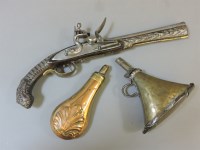 Lot 40 - A Middle Eastern flintlock pistol