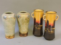 Lot 215 - A Doulton Lambeth vase