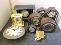 Lot 357 - Four boxes of old clocks