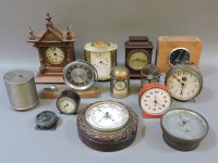 Lot 369 - A box of small clocks