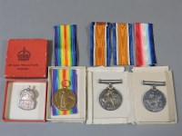 Lot 54 - A group of three Great War and Victory medals