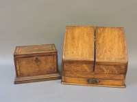 Lot 265 - A George III burr wood tea caddy