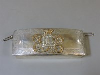 Lot 78 - An officer's silver regimental pouch