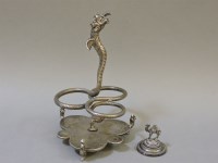 Lot 106 - A small silver cruet stand