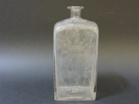 Lot 184 - An 18th century Swedish glass bottle