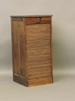 Lot 568 - A Victorian mahogany tambour front filing cabinet