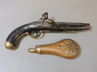 Lot 38 - An early 19th century flintlock pistol