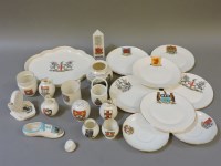 Lot 353 - A collection of approximately thirty Goss crested china items