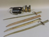 Lot 32 - Two French Chassepot bayonets in scabbards