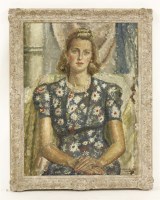 Lot 191 - Cathleen Mann (1869-1959)
PORTRAIT OF A YOUNG LADY IN A FLORAL DRESS
Signed and dated 1949