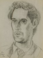 Lot 110 - John Melville (1902-1986)
PORTRAIT OF THEO MELVILLE (the artist's son)
Inscribed 'Theo 20 Dec 63'