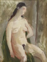 Lot 142 - Margaret Thomas (b.1916)
'NUDE PAINTED WHEN AT  THE SLADE SCHOOL C.1936'
Inscribed verso '...Purchased from the artist 2005'