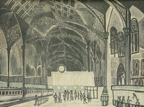 Lot 4 - Edward Bawden RA (1903-1989)
LIVERPOOL STREET STATION
Lithograph in colours