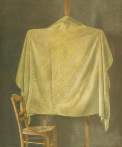 Lot 188 - David Tindle RA (b.1932)
'COVERED EASEL'
Inscribed and dated 1996 verso