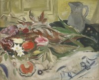 Lot 184 - Katherine Fryer (b.1910)
STILL LIFE OF FLOWERS BY A JUG
Signed and dated 1948 l.r.