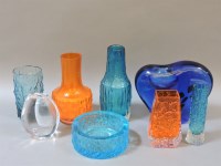 Lot 269 - Six pieces of Whitefriars bark glass